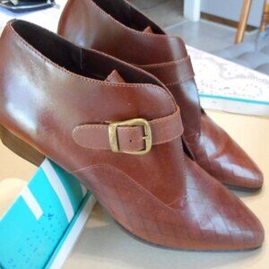 Vintage Leather Craft Ankle Boots Brianna Stock 210491 Sz 8 1/2